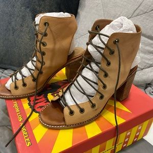 Jeffrey Campbell x Free People lace up heels. Size 6.5